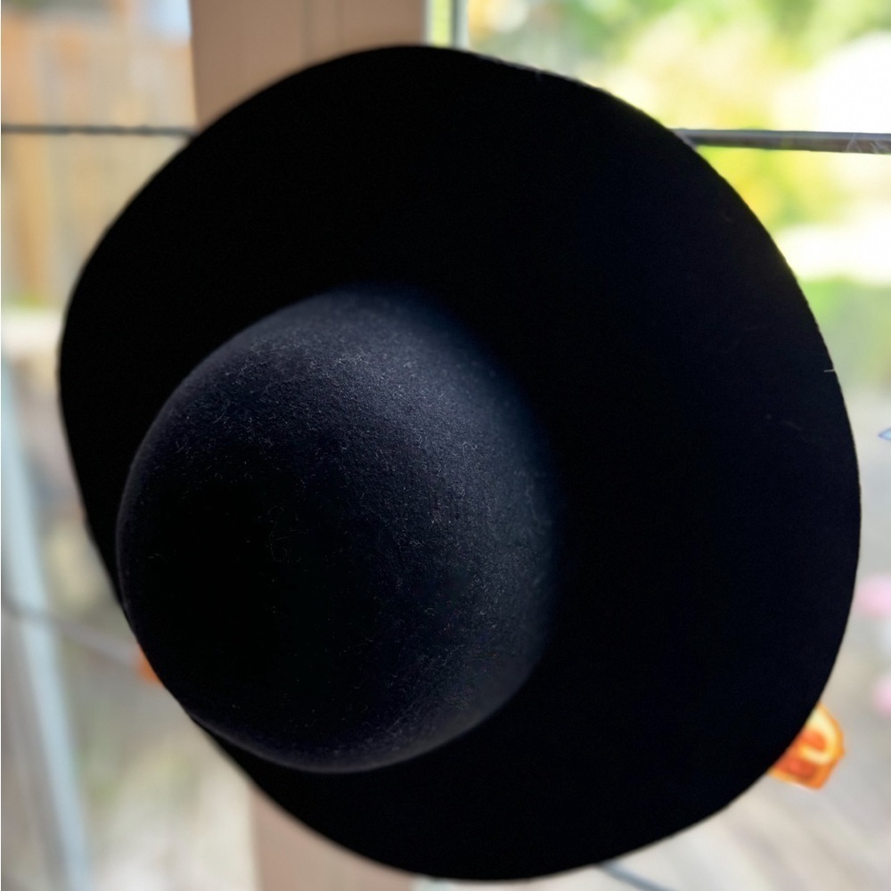 JCREW black wool wide brimmed hat (S/M)